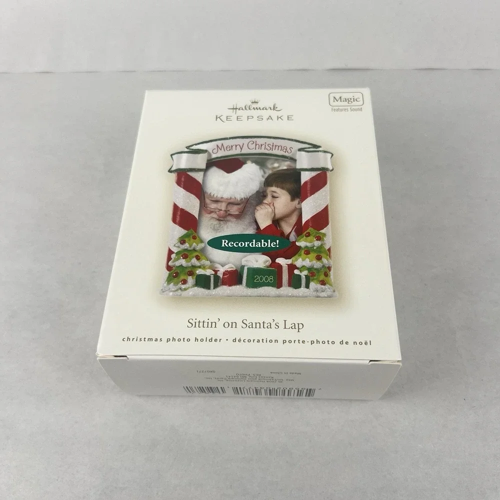 HALLMARK Keepsake‎ Ornament 2008 Sittin on Santa's Lap Recordable Sitting Claus